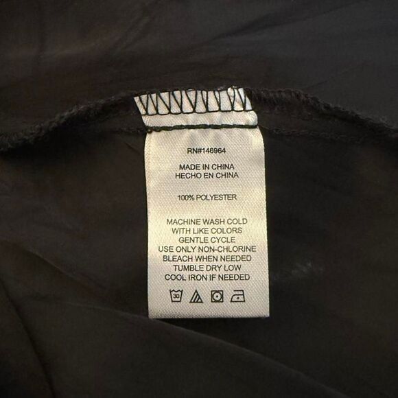 Grey Collective Women's Pleated Maxi Shirtdress in Black Retro Minimalist Gothic - Picture 6 of 6